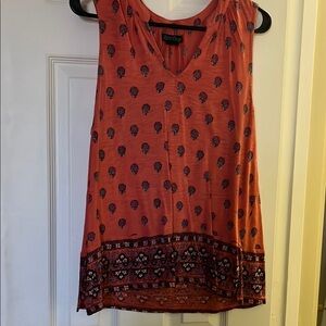 Women's Orange Sleeveless Top by Lucky Brand in sz LG